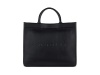 Сумка-тоут женская BUGATTI Daphne, чёрный цвет, воловья кожа/полиэстер, 41х15х34,5 см