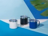 Кружка стальная Alaska с крышкой слайдером, powder coating, синий