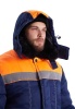 Костюм зимний "ВЬЮГА" куртка/полукомб. цвет: т.синий/оранжевый