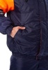 Костюм зимний "СТИМ" куртка/полукомб. цвет: т.синий/оранжевый