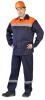 Костюм мужской с СОП "Спецовка" летний с п/к синий с оранжевым, тк. Саржа 100%хлопок