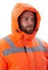 Костюм зимний "СКАНДИН-ДОРОЖНЫЙ" куртка/полукомб. цвет: оранжевый/т.синий