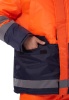 Костюм зимний "СКАНДИН-ДОРОЖНЫЙ" куртка/полукомб. цвет: оранжевый/т.синий