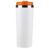 Термокружка KOMO WHITE 420мл. Белая с оранжевой крышкой 6062.05