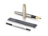 Ручка роллер Parker IM Core Brushed Metal GT, серебристый/золотистый