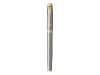 Перьевая ручка Parker IM Metal Brushed Metal GT, перо: F, цвет чернил: blue