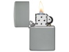 Зажигалка ZIPPO Classic с покрытием Flat Grey, латунь/сталь, серая, глянцевая, 38x13x57 мм
