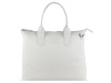 Сумка-шоппер BUGATTI Elsa, белая, воловья кожа/полиэстер, 46х11х31,5 см
