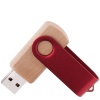 Флешка TWIST WOOD COLOR Светлое дерево с красным 4014.31.03.4ГБ