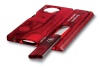 Швейцарская карточка VICTORINOX SwissCard Classic, 10 функций, полупрозрачная красная