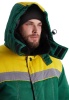 Костюм зимний "ВЬЮГА" куртка/полукомб. цвет: т.зелёный/жёлтый