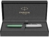 Перьевая ручка Parker Sonnet Essentials Green SB Steel CT, перо: F, цвет чернил: black, в подарочной упаковке.