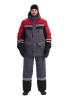 Костюм зимний "ЗИМНИК" куртка/брюки, цвет: т.серый/черный/красный