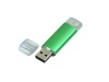 USB-флешка на 64 ГБ.c дополнительным разъемом Micro USB, зеленый