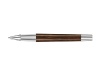 Ручка роллер TITAN WOOD R, синий, 0.7 мм, коричневый/серебряный