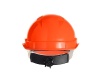 Каска защитная ЕЛАНПЛАСТ ЕВРОПА-ЛЮКС оранжевая (ленточное оголовье, храповый механизм)