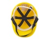 Каска защитная ЕЛАНПЛАСТ ЕВРОПА желтая (ленточное оголовье)
