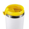 Термокружка KOMO WHITE 420мл. Белая с желтой крышкой 6062.04